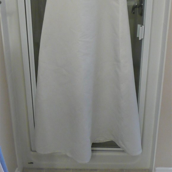 Bella Barmals Wedding Column Dress White Strapless Size 8 Bride - Picture 4 of 12